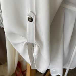 Classic white bottom down blouse!
